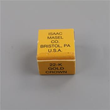 Isaac Masel Co. 22kt Gold Dental Crown