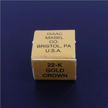 Isaac Masel Co. 22kt Gold Dental Crown