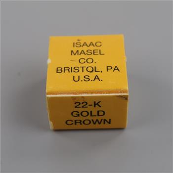 Isaac Masel Co. 22kt Gold Dental Crown