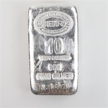 Istanbul Gold Refinery Fine Silver 10 Troy Oz Bar