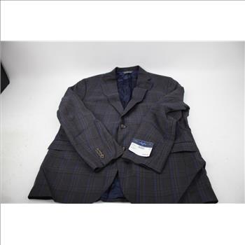 Jack Victor Elite Plaid Wool Slim Coat, Size 42R