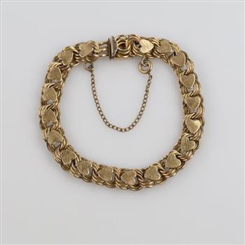 Jacoby Bender 12kt GF Triple Link Charm Bracelet
