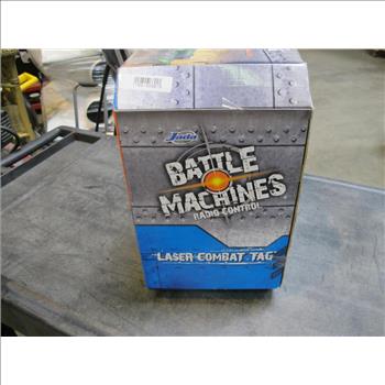 Jada Battle Machines Radio Control Laser Combat Tag R/C Set; '10 Chevy Silverado Vs. '09 Ford F-350