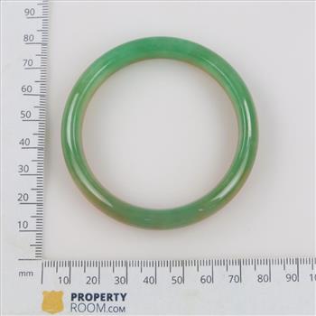 Jade Green & Brown Slip-On Bangle Bracelet