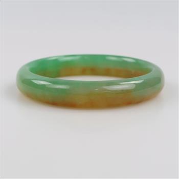 Jade Green & Brown Slip-On Bangle Bracelet