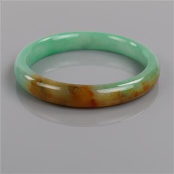 Jade Green-Brown Slip-On Bangle Bracelet