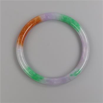 Jade Green-Lavender-White-Brown Slip-On Bangle Bracelet