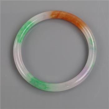Jade Green-Lavender-White-Brown Slip-on Bangle Bracelet