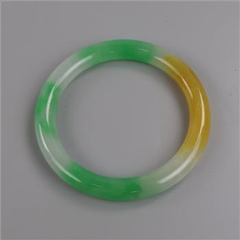 Jade Green-White-Yellow Slip-On Bangle Bracelet