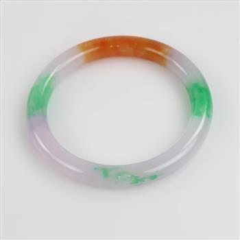 Jade Lavender-Brown-Green Slip-On Bangle Bracelet