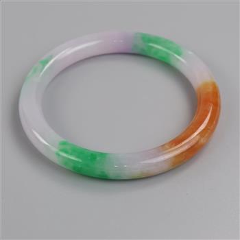 Jade Lavender-Brown-Green Slip-On Bangle Bracelet