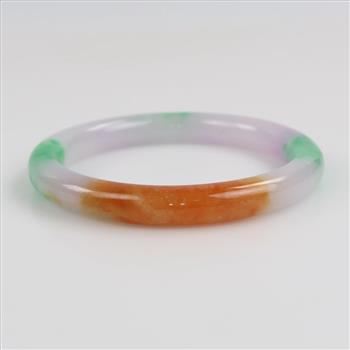 Jade Lavender-Brown-Green Slip-On Bangle Bracelet