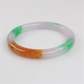 Jade Lavender-Brown-Green Slip-On Bangle Bracelet