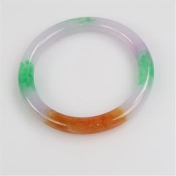 Jade Lavender-Brown-Green Slip-On Bangle Bracelet