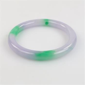 Jade Lavender-Green Slip-On Bangle Bracelet