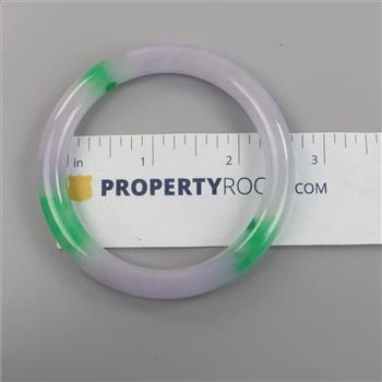 Jade Lavender-Green Slip-On Bangle Bracelet