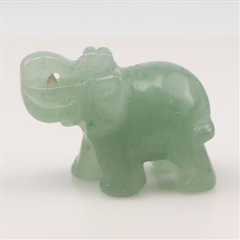 Jadeite Carved Elephant Collectible Feng Shui Figurines