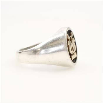 James Avery 14k Gold Sterling Silver Alpha & Omega Ring