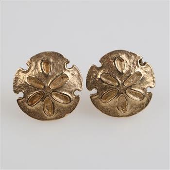 James Avery 14kt Gold Sand Dollar Stud Earrings