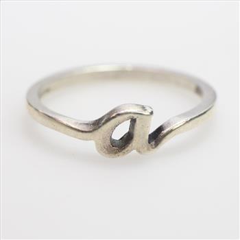 James Avery 2.51g Sterling Silver Script Inital Ring
