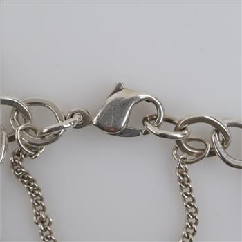 James Avery Silver Forged Link Charm Bracelet