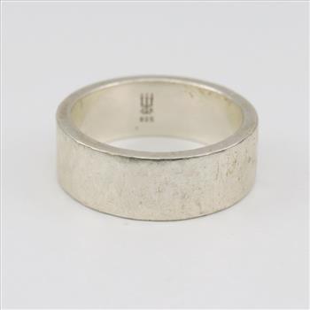 James Avery Silver Hammered Textured Ring
