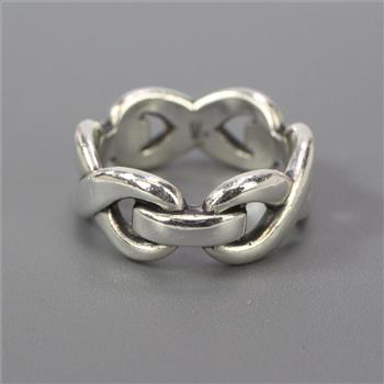 James Avery Silver Infinity Band Ring, 5.35g