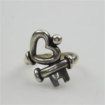 James Avery Silver Key To My Heart Ring
