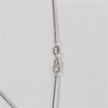 James Avery Silver Large Script Initial Pendant Necklace, 4.51g