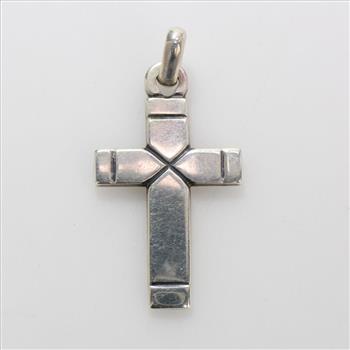 James Avery Silver Plain Latin Cross Pendant, 3.37g
