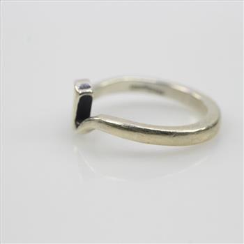 James Avery Silver Script Initial Ring