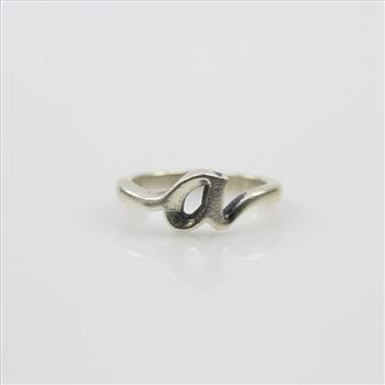 James Avery Silver Script Initial Ring