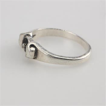 James Avery Silver Scroll Pearl Ring