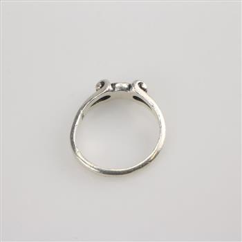 James Avery Silver Scroll Pearl Ring