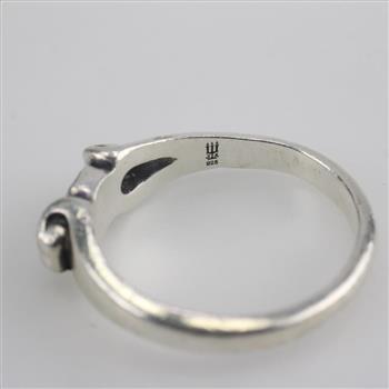 James Avery Silver Scroll Pearl Ring