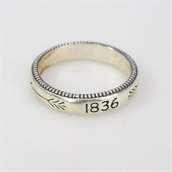 James Avery Silver Texas My Texas Ring, 4.48g