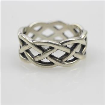 James Avery Silver Woven Trinity Ring