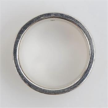 James Avery Sterling Silver And Titanium Classic Smooth Wedding Ring