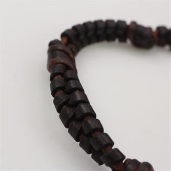 James Avery Sterling Silver Braided Leather Bracelet