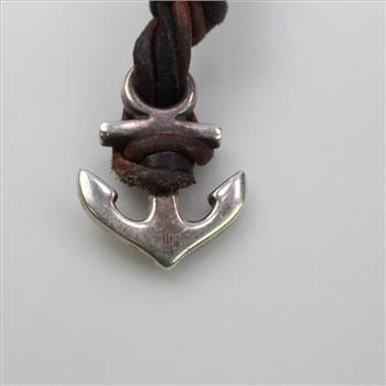 James Avery Sterling Silver Braided Leather Bracelet