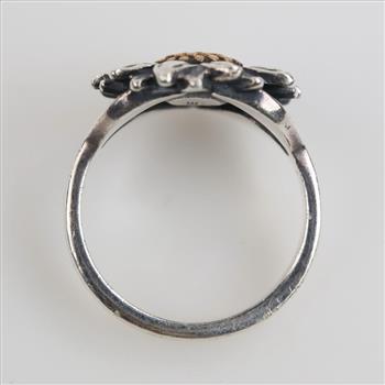 James Avery Sterling Silver Bronze Accent Wild Sunflower Ring