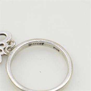 James Avery Sterling Silver Butterfly Dangle Ring