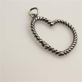 James Avery Sterling Silver Changeable Heart Charm Holder