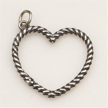 James Avery Sterling Silver Changeable Heart Charm Holder
