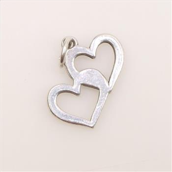 James Avery Sterling Silver Cupid Double Hearts Charm