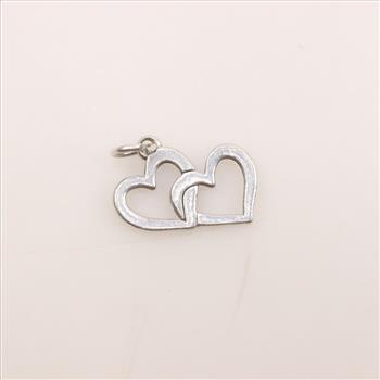 James Avery Sterling Silver Cupid Double Hearts Charm