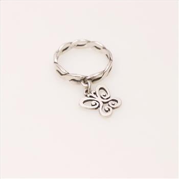 James Avery Sterling Silver Dangle Spring Butterfly Ring