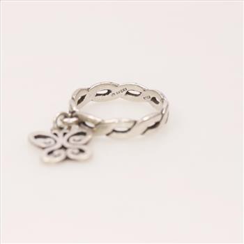 James Avery Sterling Silver Dangle Spring Butterfly Ring