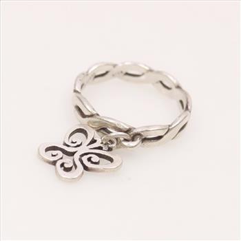 James Avery Sterling Silver Dangle Spring Butterfly Ring