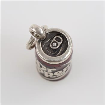 James Avery Sterling Silver Enamel Dr. Pepper Charm